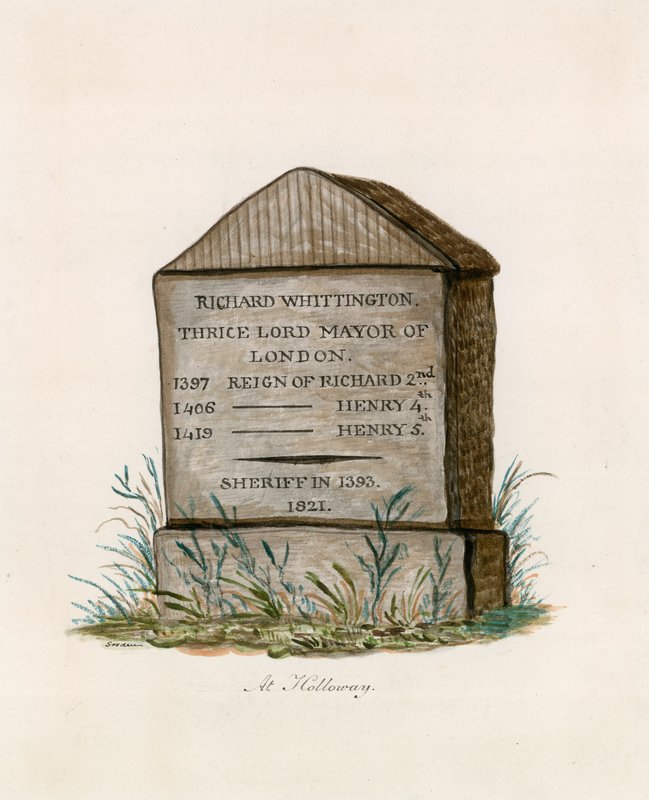 Highgate Hill, Whittington Stone von English School