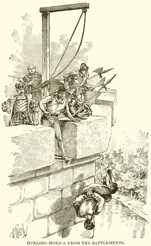Moxica von den Zinnen stürzen von English School