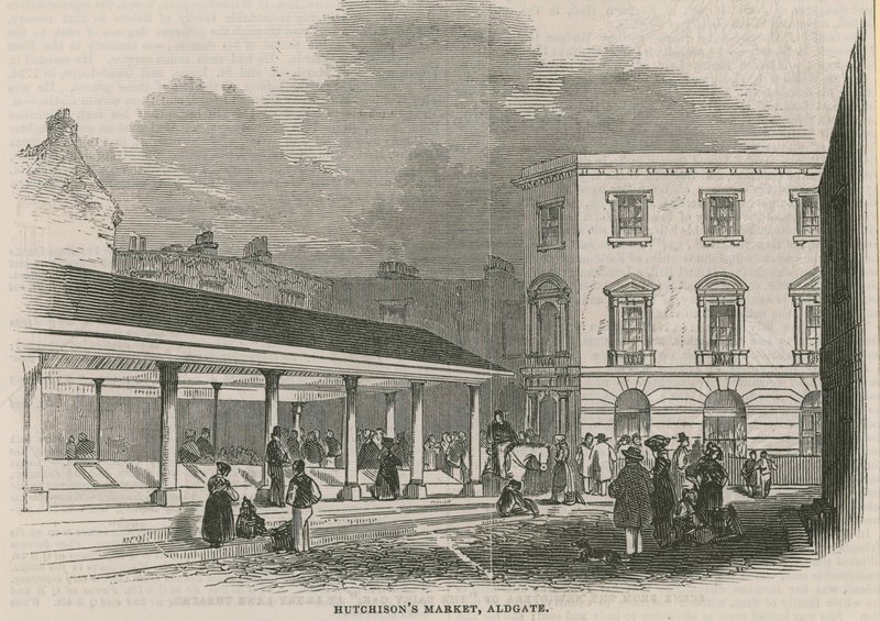 Hutchinsons Markt, Aldgate, London von English School