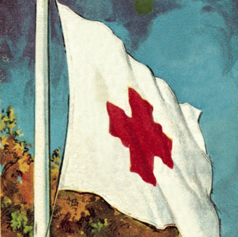 Flagge des Internationalen Roten Kreuzes von English School