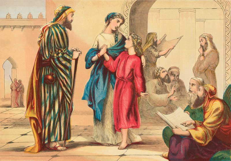 Jesus verlässt den Tempel von English School