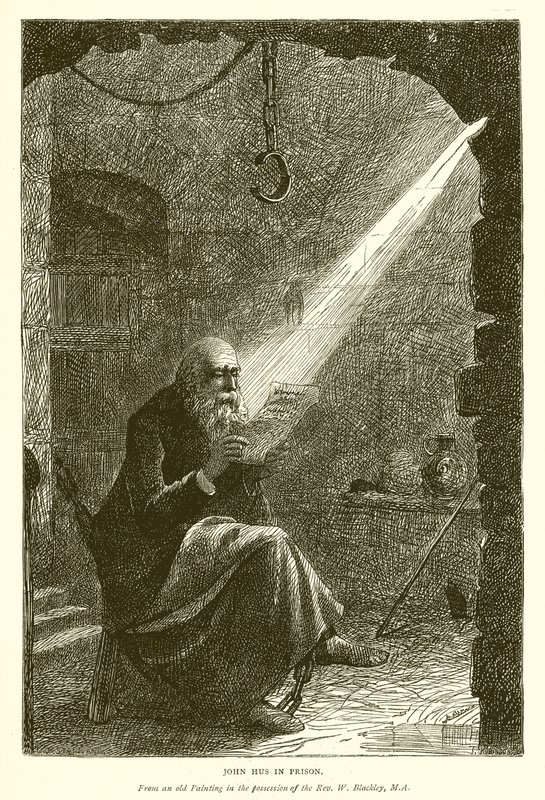 Jan Hus im Gefängnis von English School