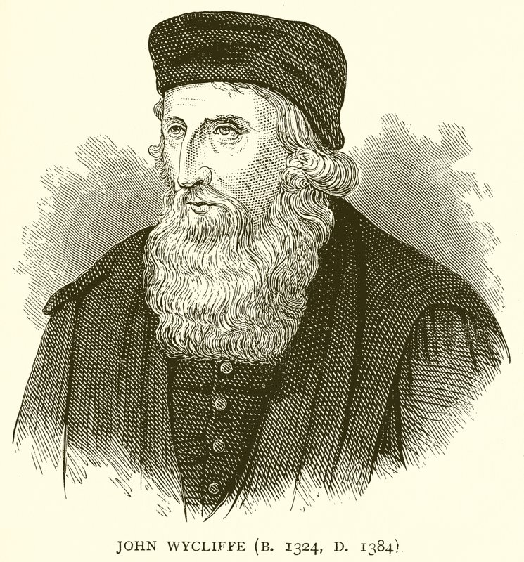 John Wycliffe (geb. 1324, gest. 1384) von English School