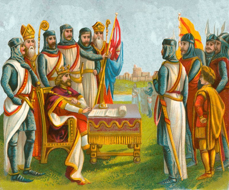 König Johann unterzeichnet die Magna Carta von English School