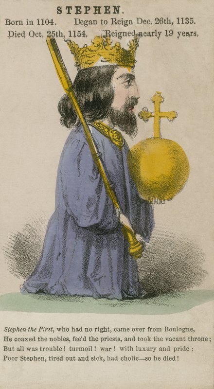 König Stephan (Aquatinta) von English School