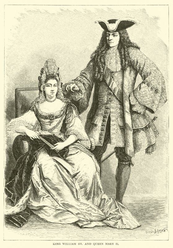 König Wilhelm III. und Königin Maria II. von English School