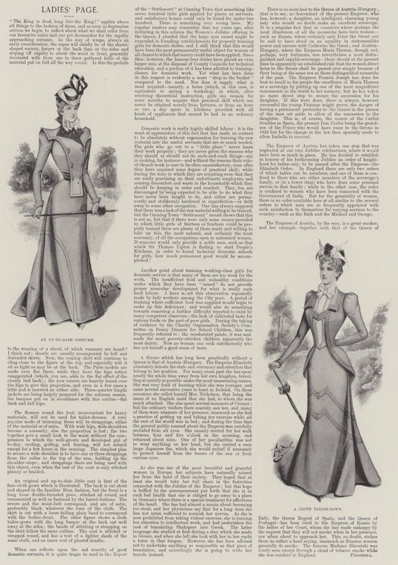 Damen-Seite (Lithografie) von English School