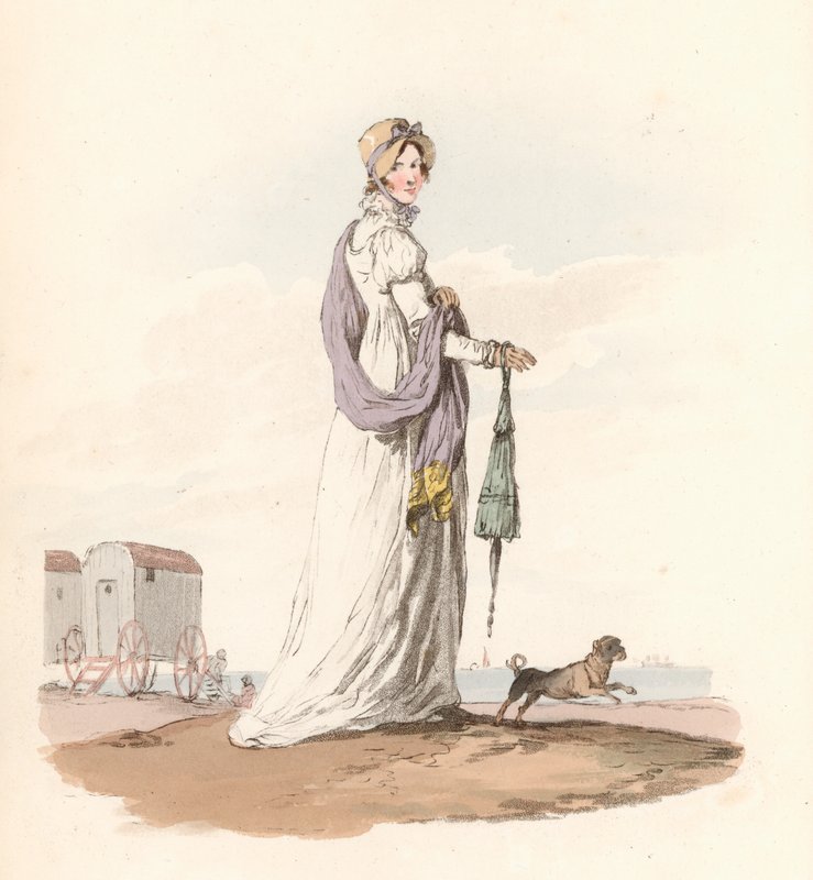 Dame in ihrem Sommerkleid von English School