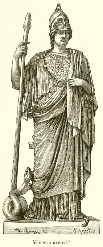 Bewaffnete Minerva von English School