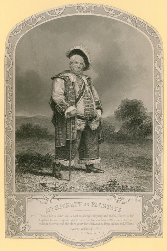 Mr Hackett als Falstaff von English School