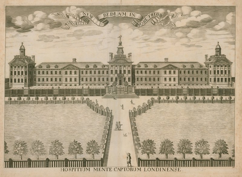 Neues Bedlam Hospital, Moorfields, London von English School