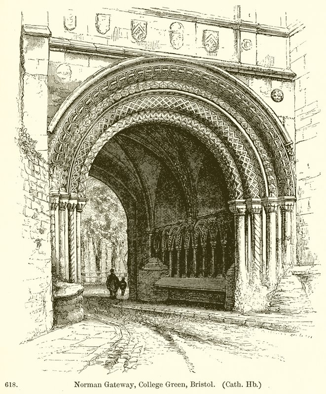 Normannisches Tor, College Green, Bristol von English School
