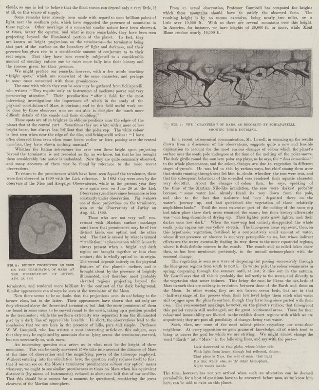 Unser naher Nachbar, Mars (Lithografie) von English School