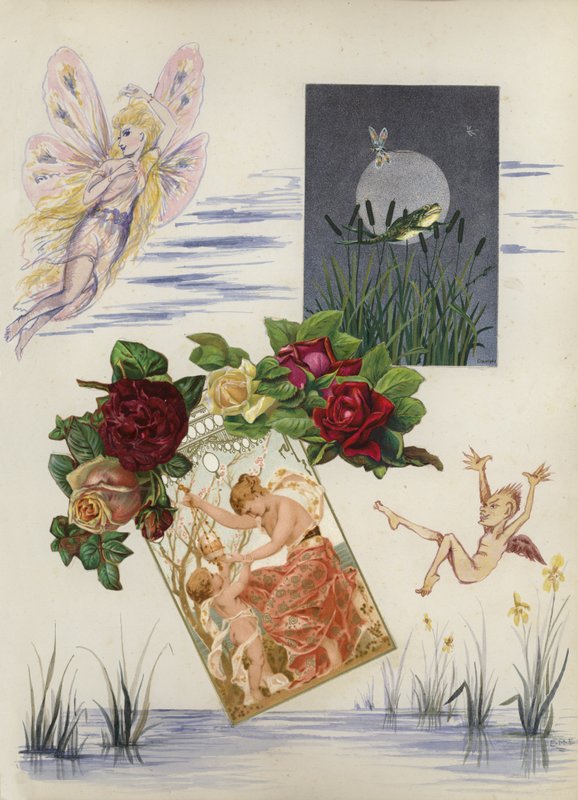 Seite aus einem spätviktorianischen Sammelalbum von English School
