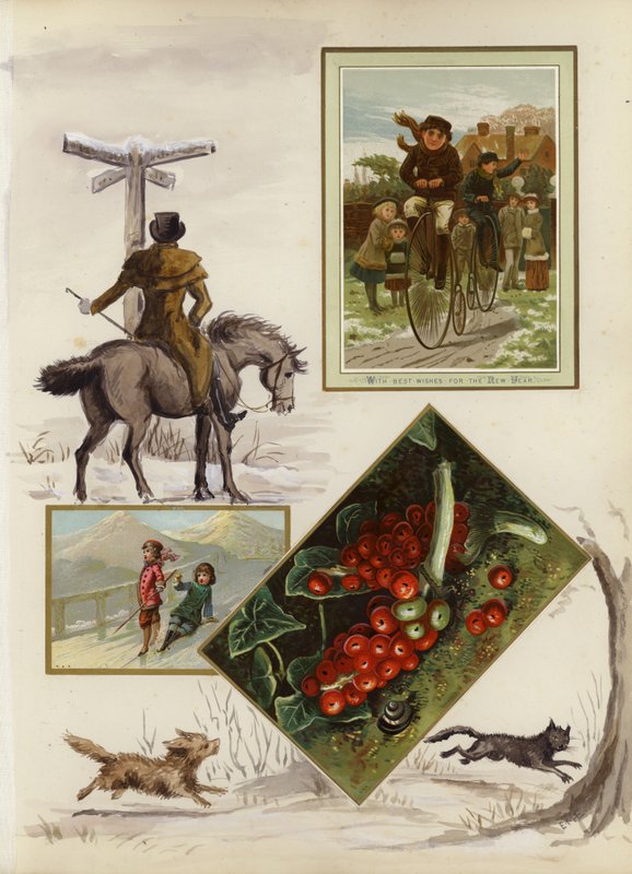 Seite aus einem spätviktorianischen Sammelalbum von English School