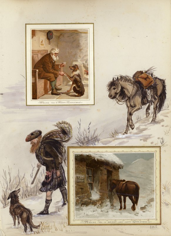 Seite aus einem spätviktorianischen Sammelalbum von English School