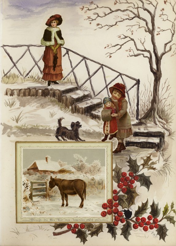 Seite aus einem spätviktorianischen Sammelalbum von English School