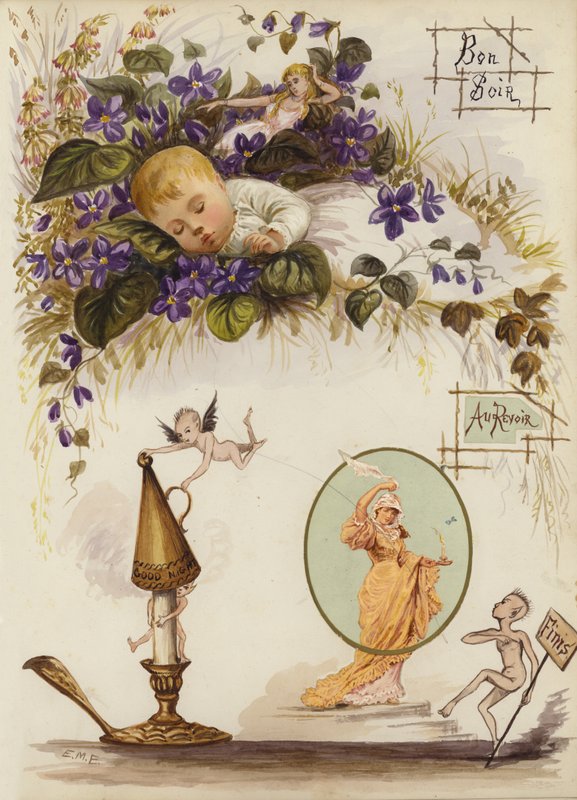 Seite aus einem spätviktorianischen Sammelalbum von English School