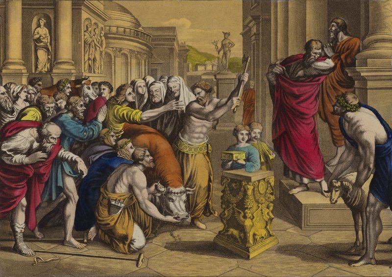 Paulus und Barnabas in Lystra von English School