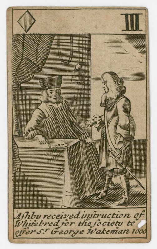 Popish-Plot-Spielkarte von English School