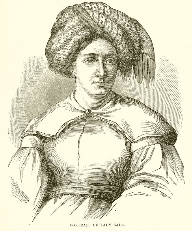 Porträt von Lady Sale von English School