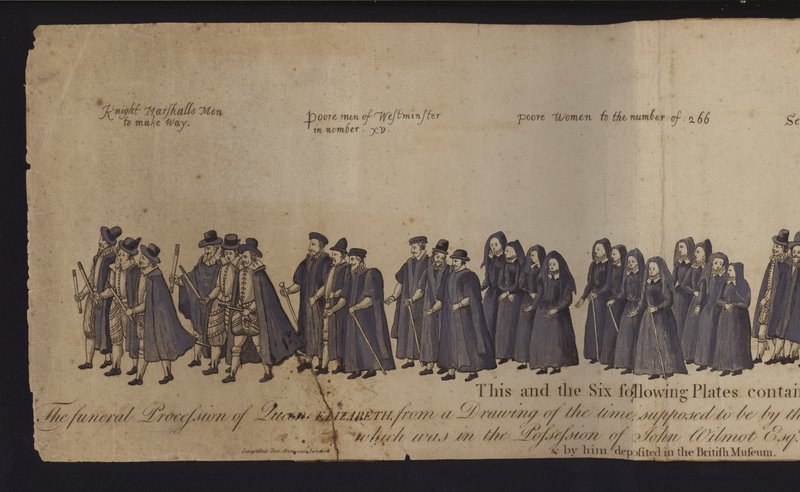 Begräbnisprozession von Königin Elisabeth I. von English School