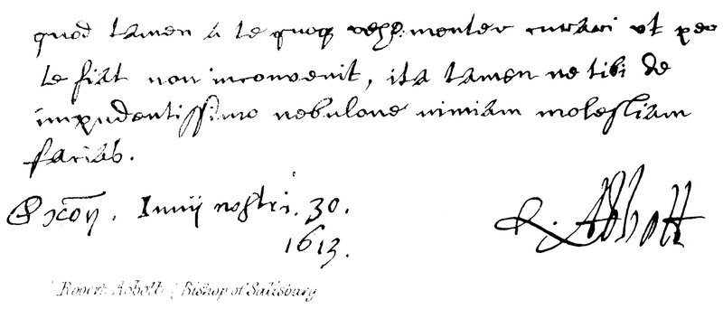 Robert Abbott, Bischof von Salisbury von English School