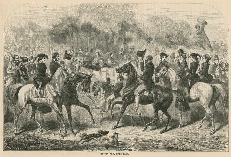 Rotten Row, Hyde Park, London von English School