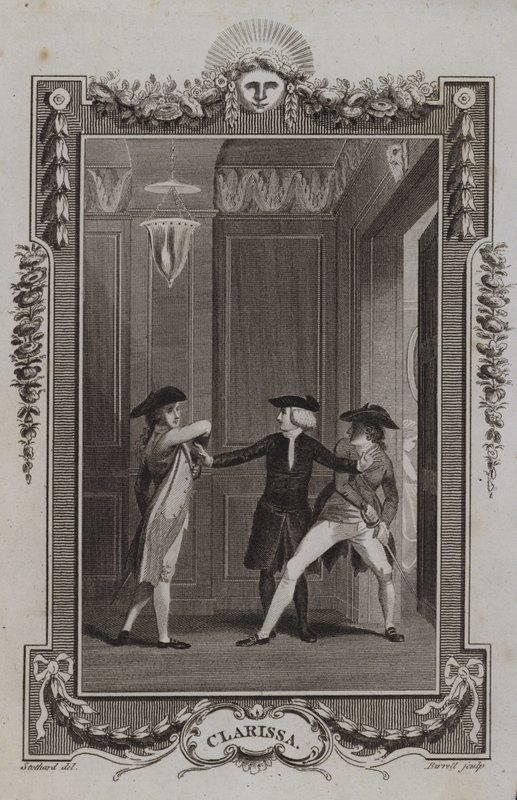Szene aus Clarissa, von Samuel Richardson von English School