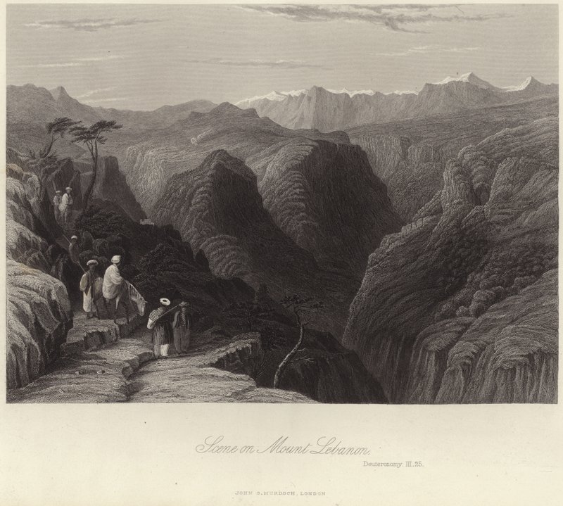 Szene auf dem Berg Libanon von English School
