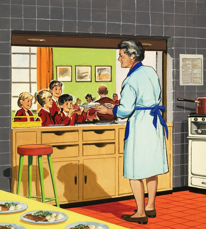Schulkantinenfrau von English School