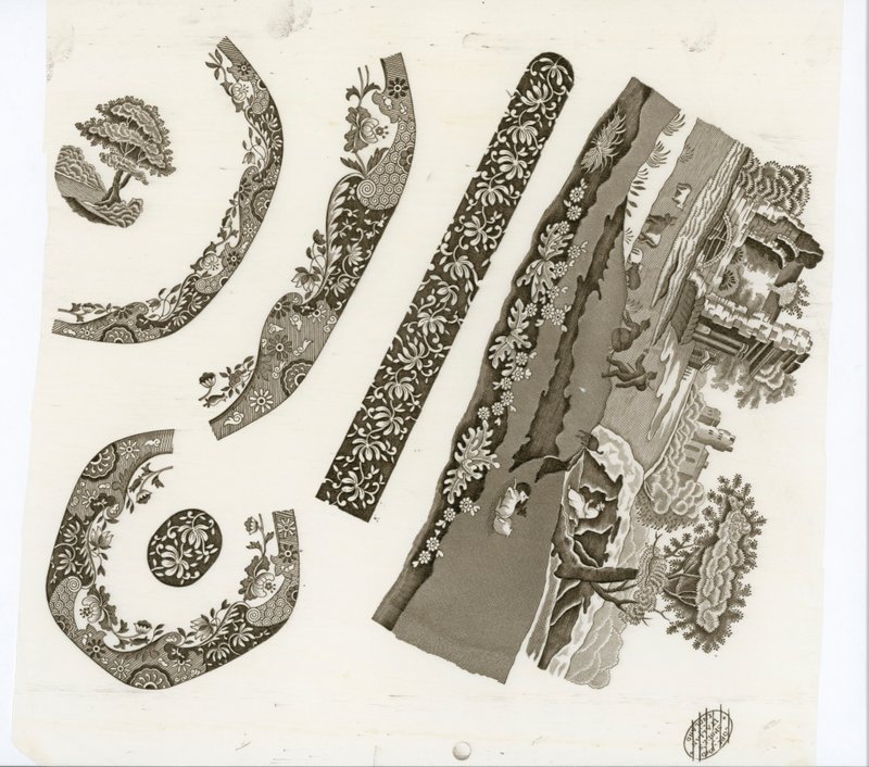 „Spodes Italien“ Kunstwerk (Gravur) von English School