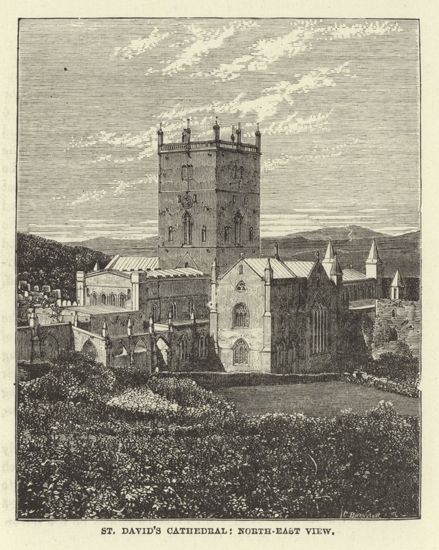 St. Davids Kathedrale, Nordostansicht von English School