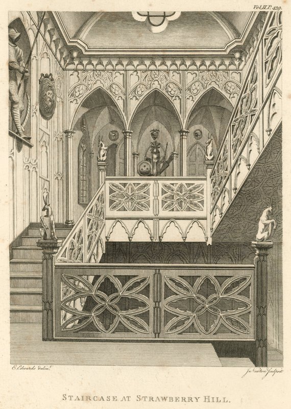 Treppe in Strawberry Hill, Twickenham, London von English School