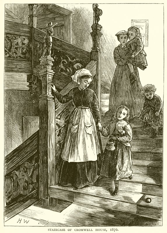 Treppe des Cromwell Hauses, 1876 von English School
