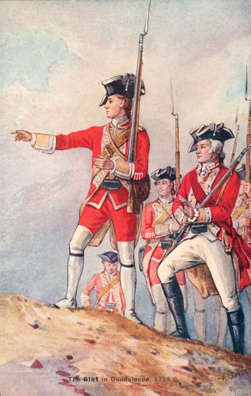 Das 61. Regiment zu Fuß in Guadeloupe von English School