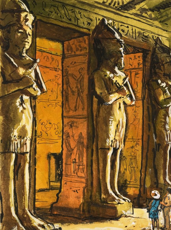 Der alte ägyptische Tempel von Abu Simbel von English School