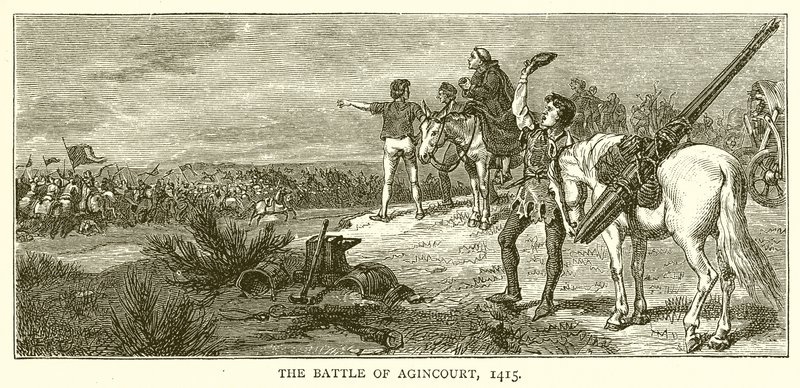 Die Schlacht von Azincourt, 1415 von English School