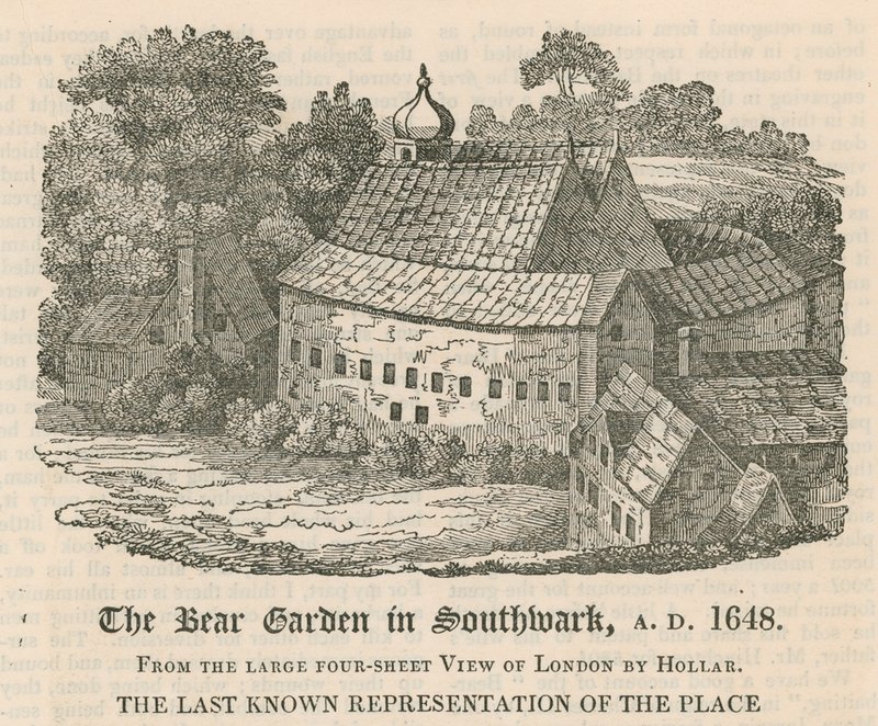Der Bärenzwinger in Southwark, AD 1648 von English School