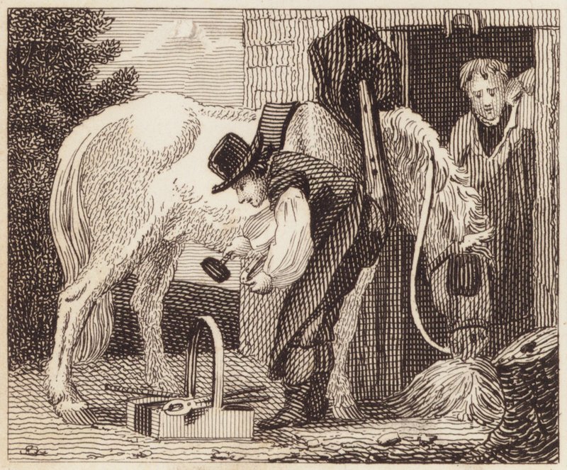 Die Schmiede (Gravur) von English School
