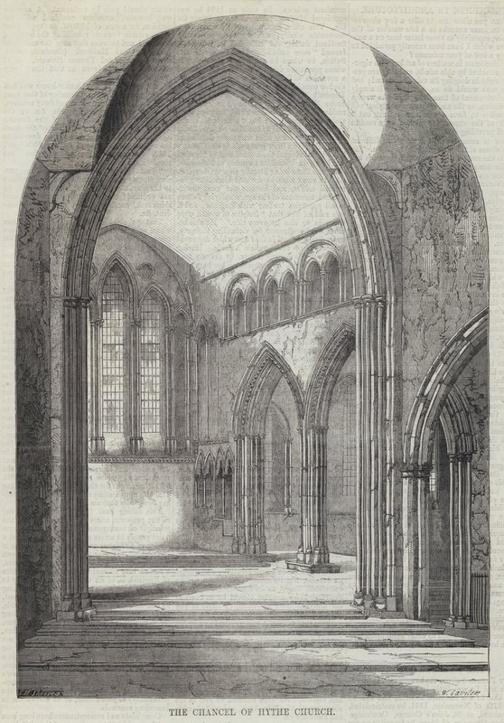 Der Chor der Kirche von Hythe (Gravur) von English School