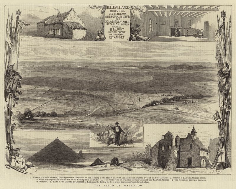 Das Schlachtfeld von Waterloo von English School