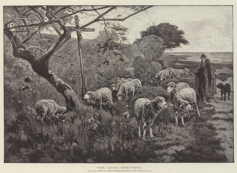 Der gute Hirte (Stich) von English School