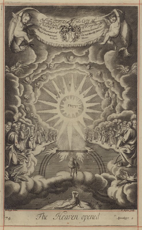Der Himmel geöffnet (Gravur) von English School