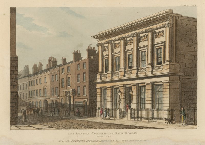 Die London Commercial Sale Rooms von English School