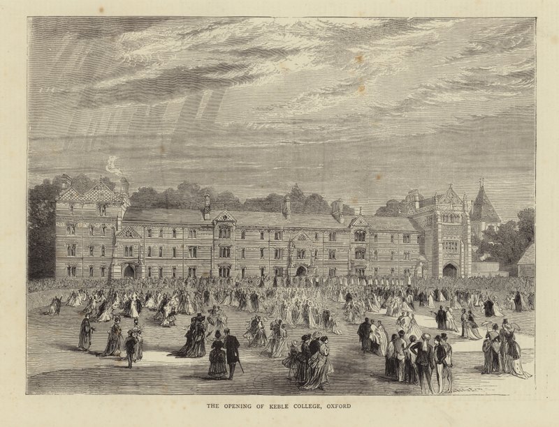 Die Eröffnung des Keble College, Oxford von English School