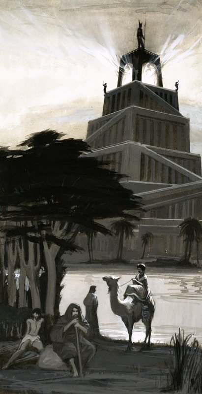 Der Pharos-Leuchtturm in Alexandria von English School
