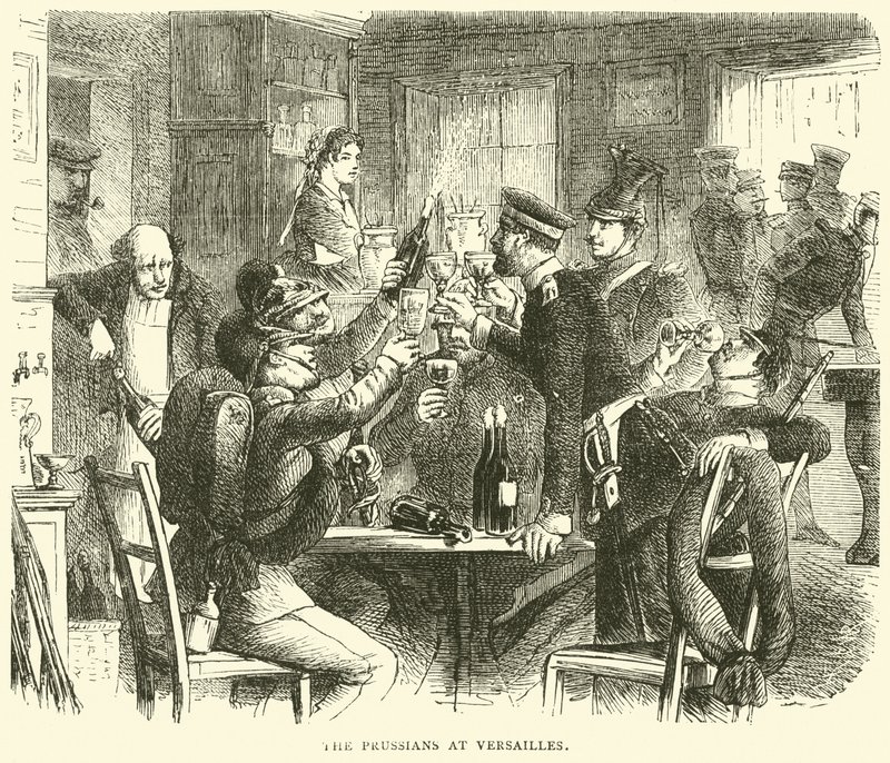 Die Preußen in Versailles, Oktober 1870 von English School
