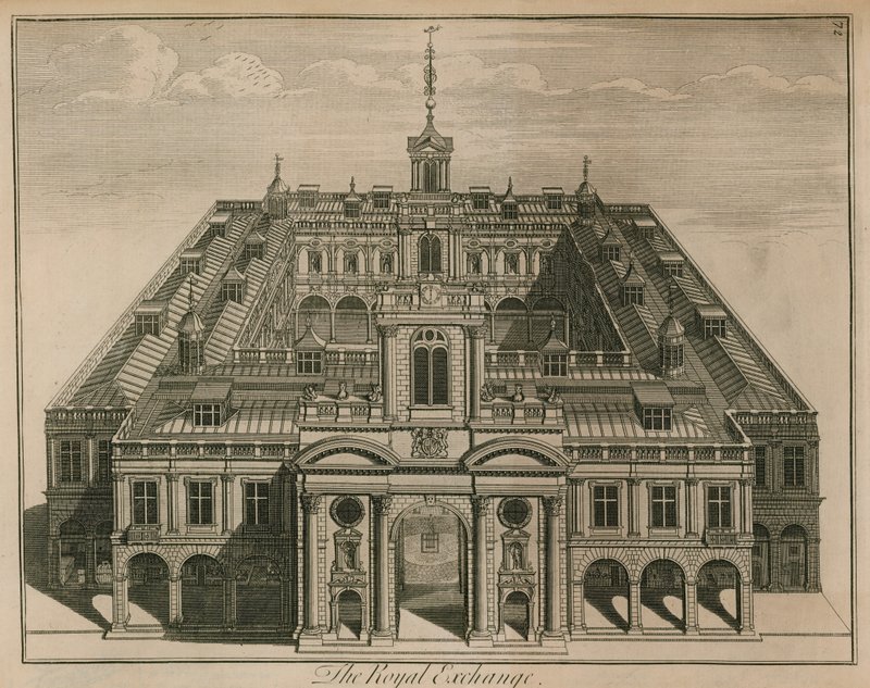 Die Royal Exchange, London von English School