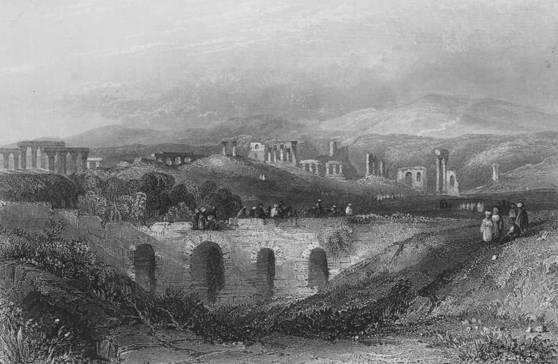 Die Ruinen von Djerash, das antike Gergesa von English School